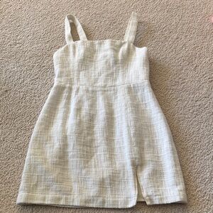 Tweed White Dress